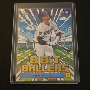 Topps 8-Bit Ballers Bobby Witt Jr. - Blue White Green Pixel Art